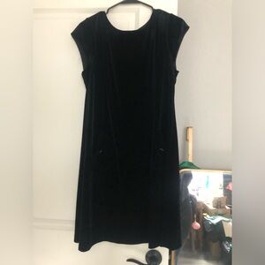 Vintage Black Velvet Dress